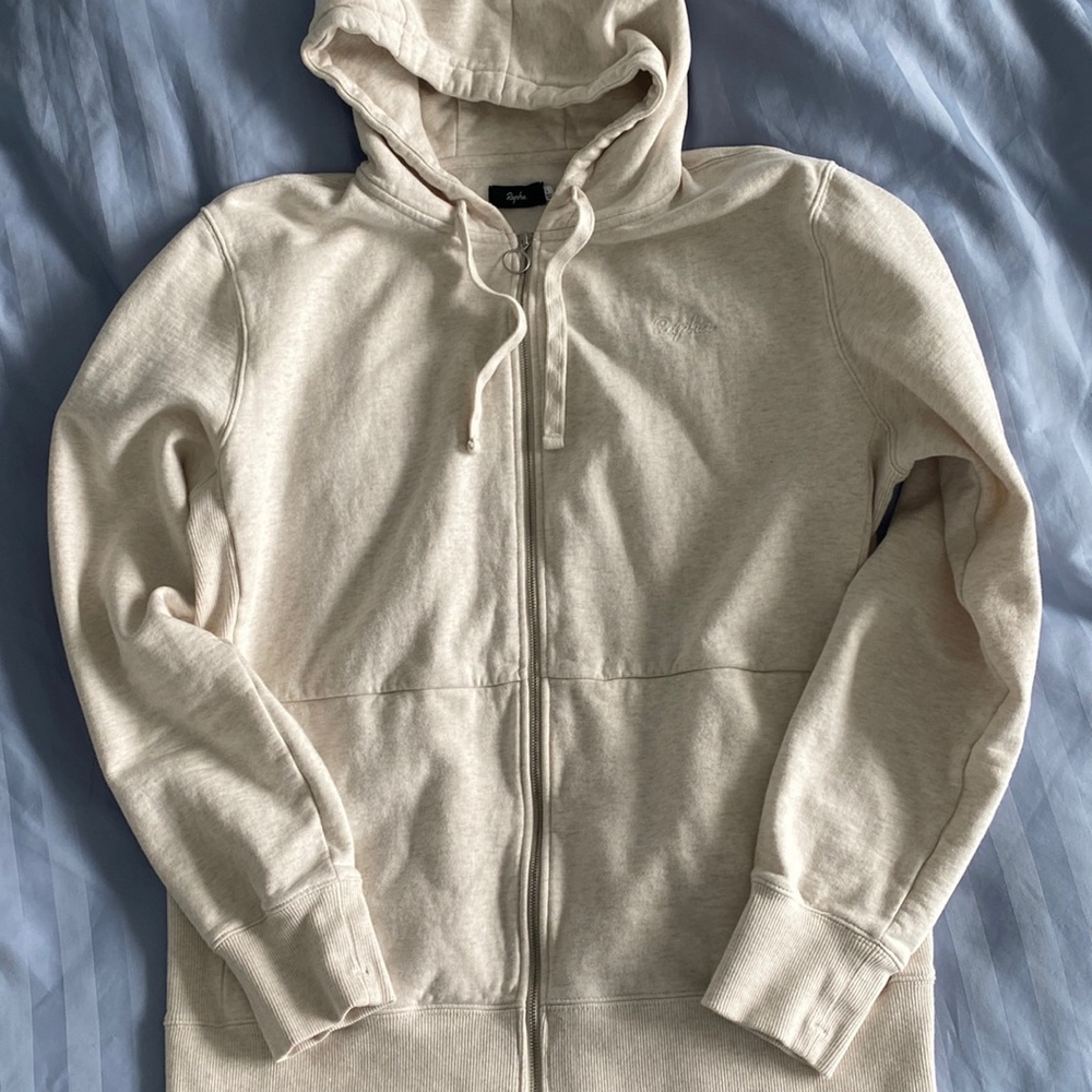 Rapha zip hoodie in cream